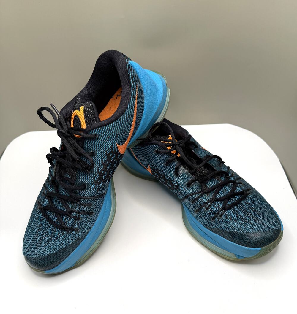 Nike KD 8 OKC Road Game Mens Size 10 Thunder Blue Lagoon Basketball Sneakers - Picture 1 of 14